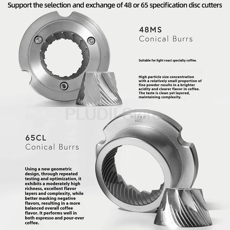 Penggiling Kopi Listrik 200W 110V/220V Portabel Penggiling Biji Kopi Burr Kerucut Penyesuaian Tanpa Tingkat untuk Espresso Pour Over
