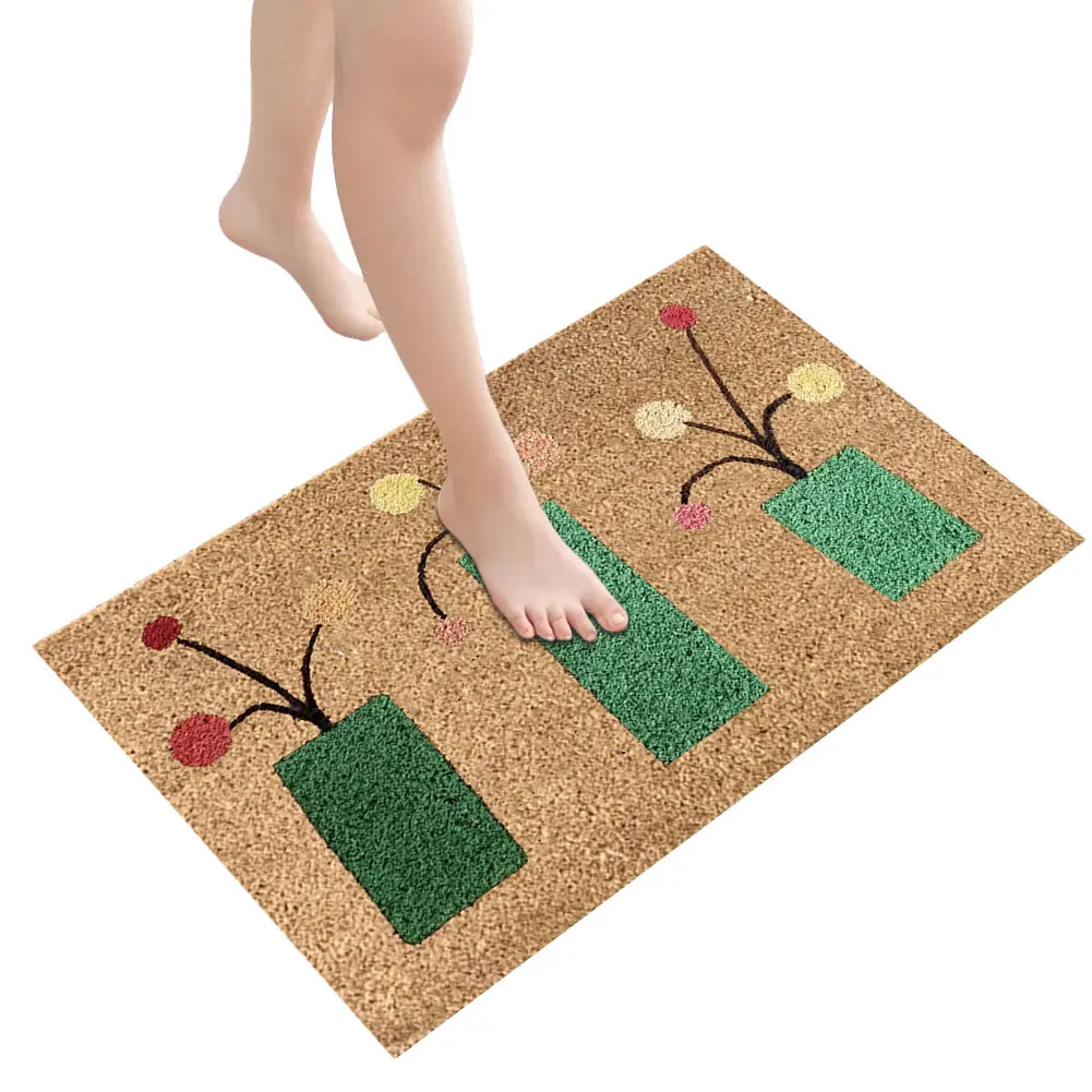 Hello Door Mat Absorbent Welcome Door Mat Non Slip Front Door Mat 40x60cm Low Profile Doormat for Bathroom Entryway