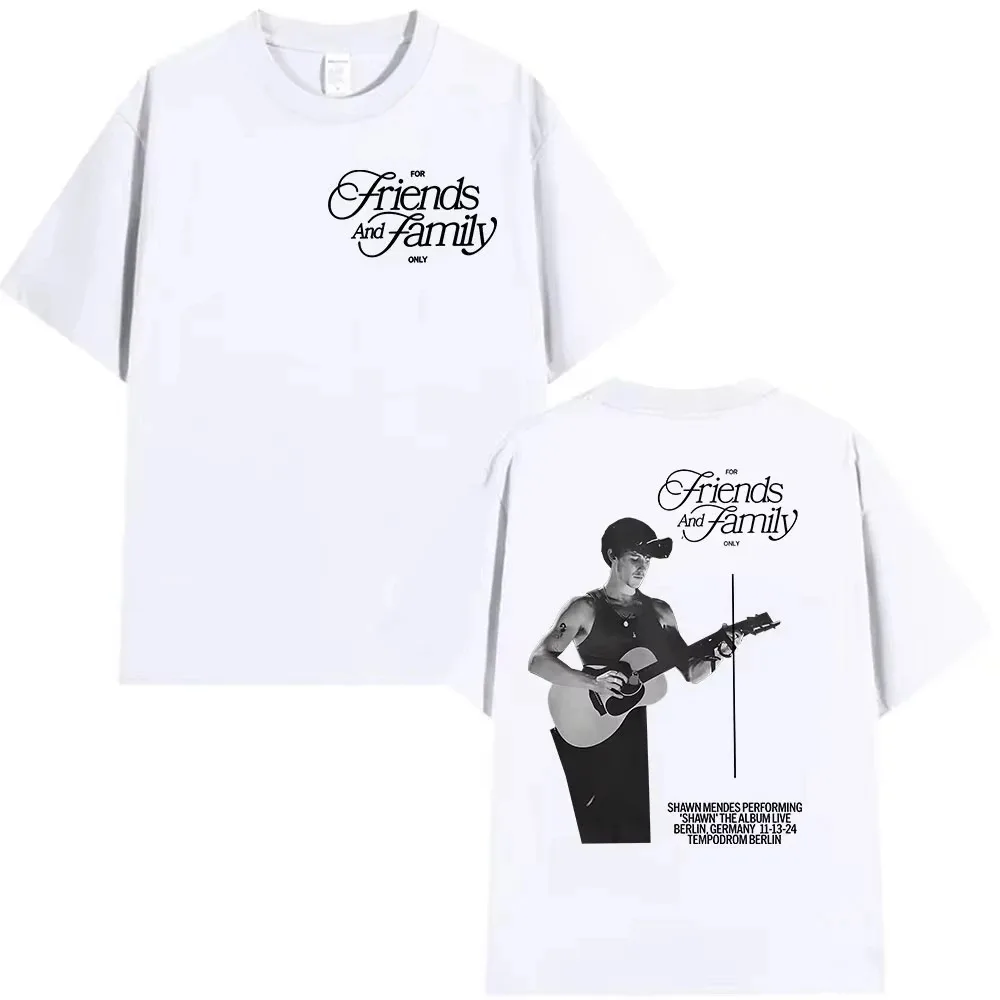 

Shawn Mendes Album 2025 Merch Rapper Print T-Shirt Men Women Hip Hop Pop Music Short Sleeve Vintage Cotton T-shirts Streetwear