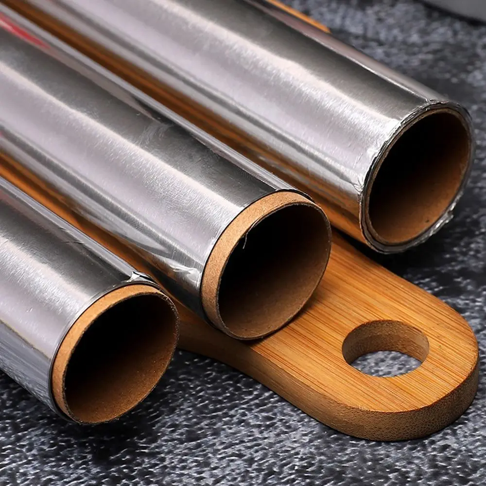 5M/10M/20M Aluminium Catering Tin Foil Thickened BBQ Accessories Barbecue Tin Foil Roll Heat Safe Disposable Food Tin Foil