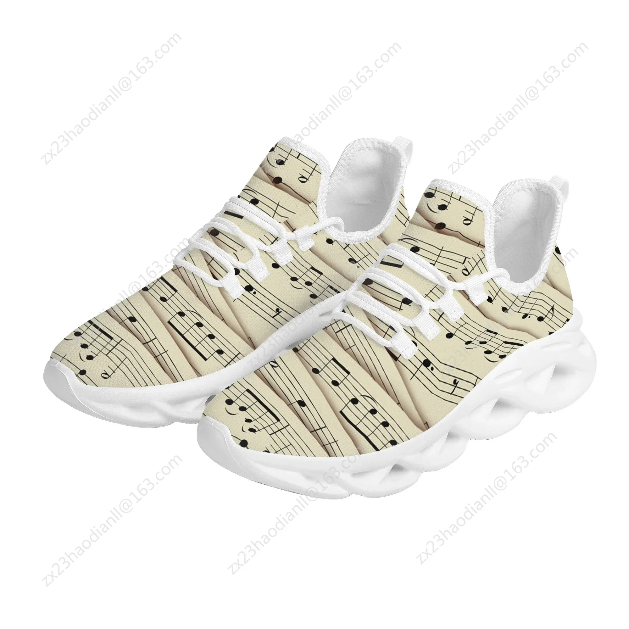 Piano Staves Comfortable Platform Shoes Music Casual Outdoor Trend Non-slip Walking Shoes Shock-absorbing Breathable Sneakers