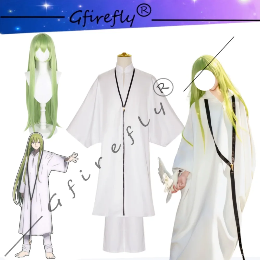 

Enkidu Cosplay Costume White Robe Strange Fake Whispers of Dawn Adult Unisex Anime Role Play Stage Performance Comic-Con Wear