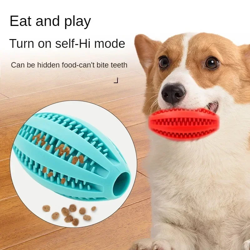 Interactive Toys Dog Accessories Pets Football Shapes Dogs Dog Teeth Cleaning Chew Ball Slow Feeder Pet Products Supplies Home