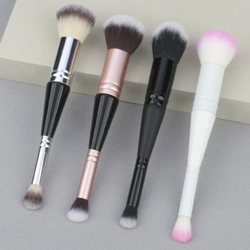 Pennelli per trucco professionale a doppia testa 2 in 1 per la miscelazione di bellezza, fard in polvere sciolta, fondotinta, fard, strumenti per il trucco di bellezza