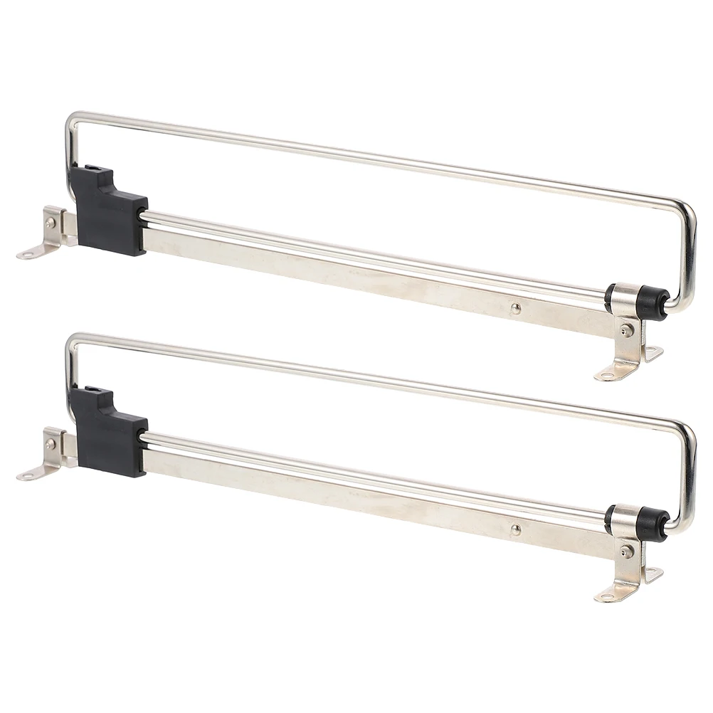 

2pcs Telescopic Clothes Rail Extending Iron Adjustable Closet Rod Small Hanging Pull Out Sliding Retractable
