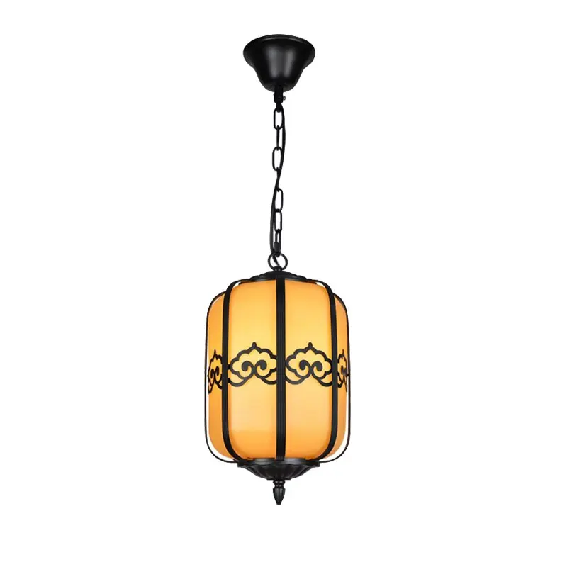 

New Chinese Style Outdoor Chandelier Led Waterproof Terrace Villa Corridor Aisle Hanging Lamp Balcony Pavilion Chandelier