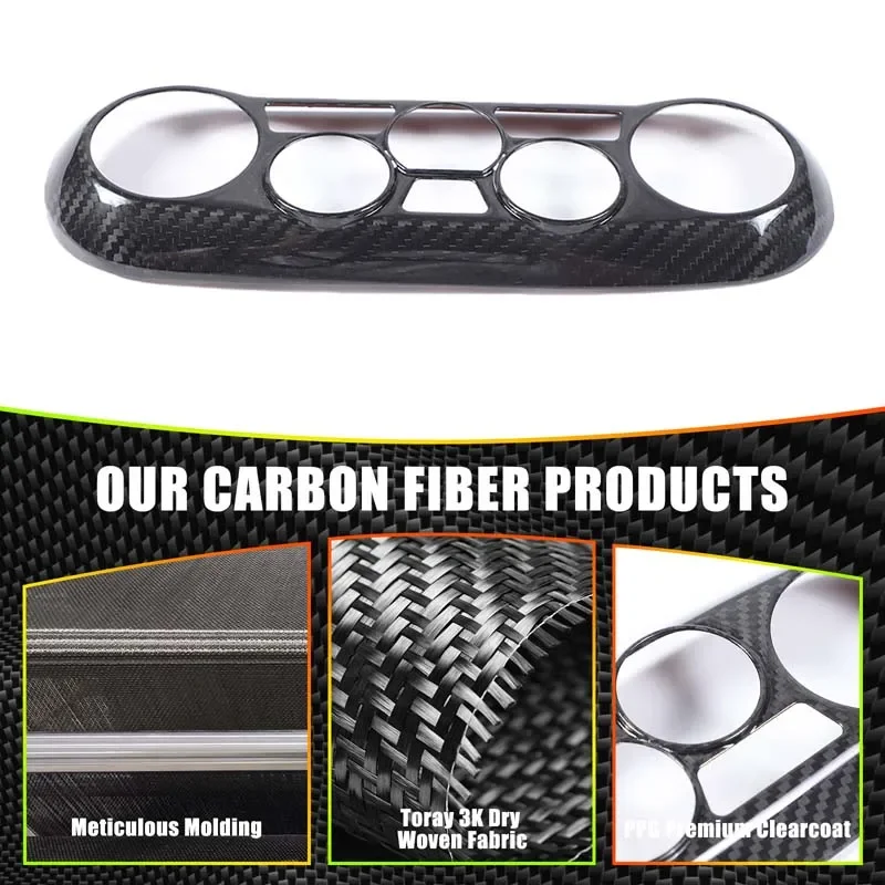 

For Ferrari F12 Berlinetta 2013 real carbon fiber car central air conditioning switch panel cover interior accessories