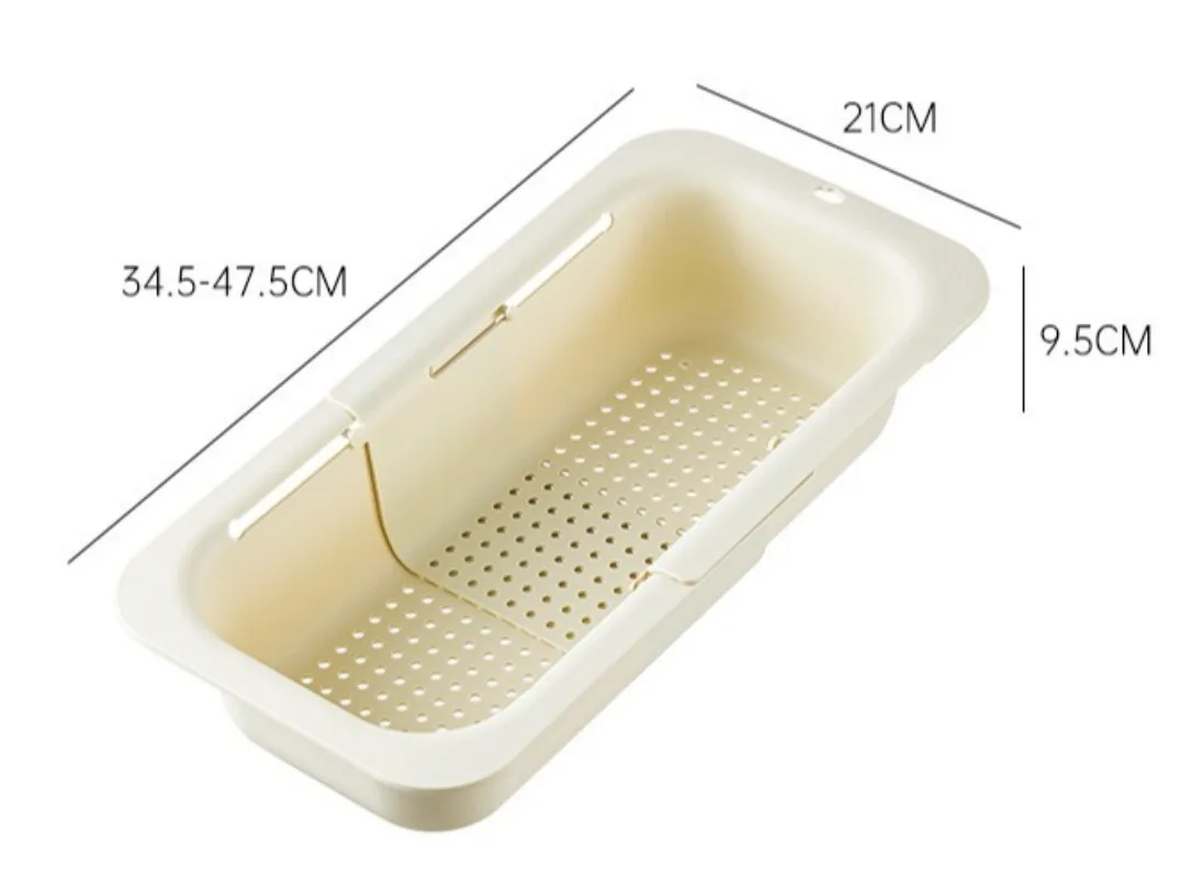 Cesta de drenagem telescópica multifuncional, rack de colocação de grande capacidade, drenagem, pia de cozinha maravilha para tigelas e pauzinhos