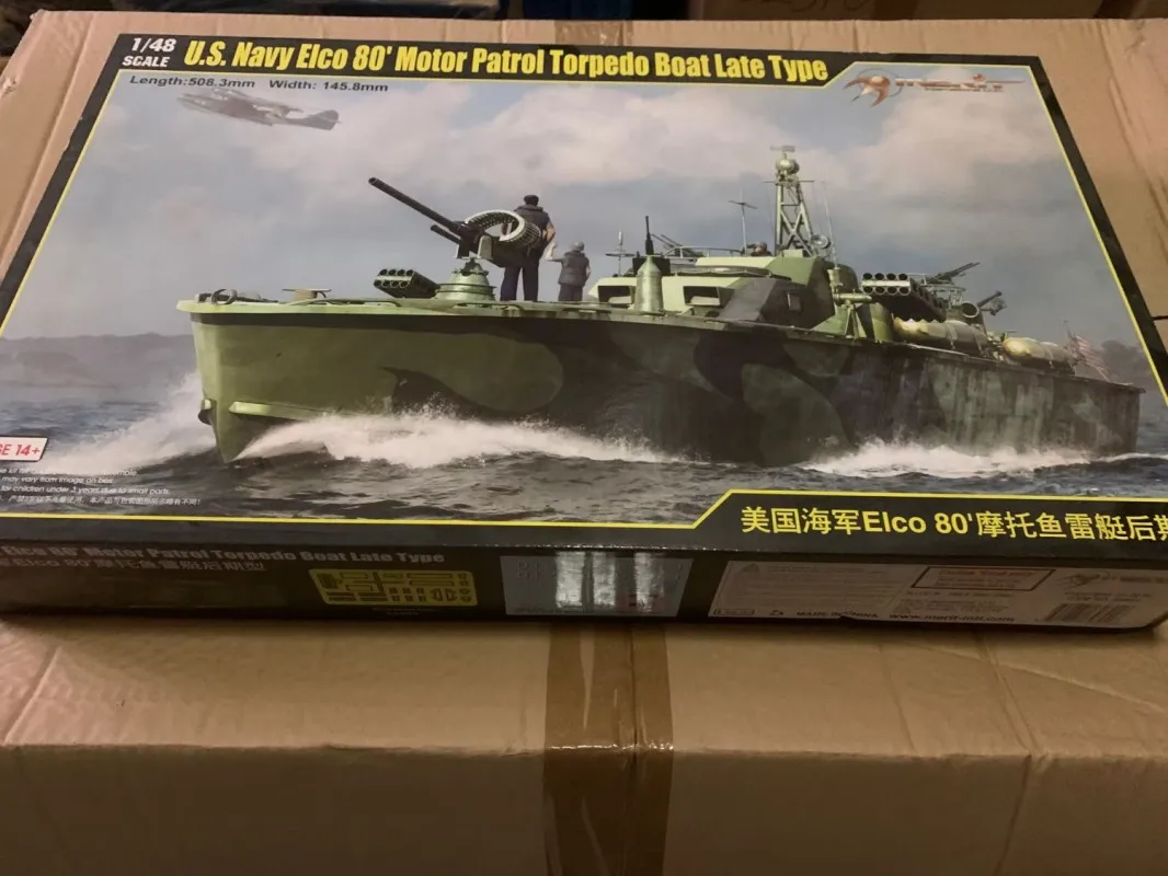 

Merit 1/48 Scale US Navy Elco 80 Motor Patrol Boat Late Version Military Plastic Assembly Model #64801