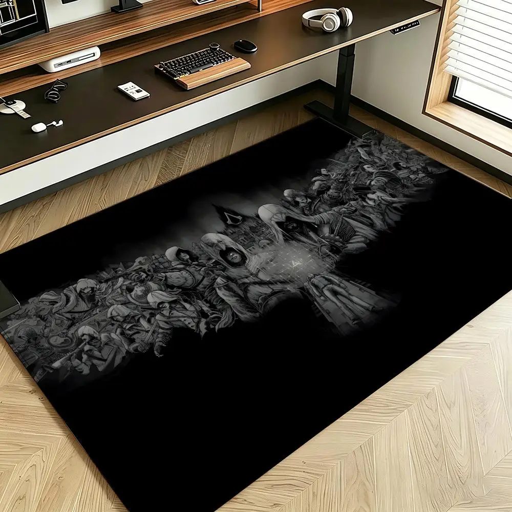 game A-Assassins Game C-Creed Floor Mat Soft Flannel Floor Mat  Suitable for Entryways, Living Rooms, Bedrooms, and Bathrooms