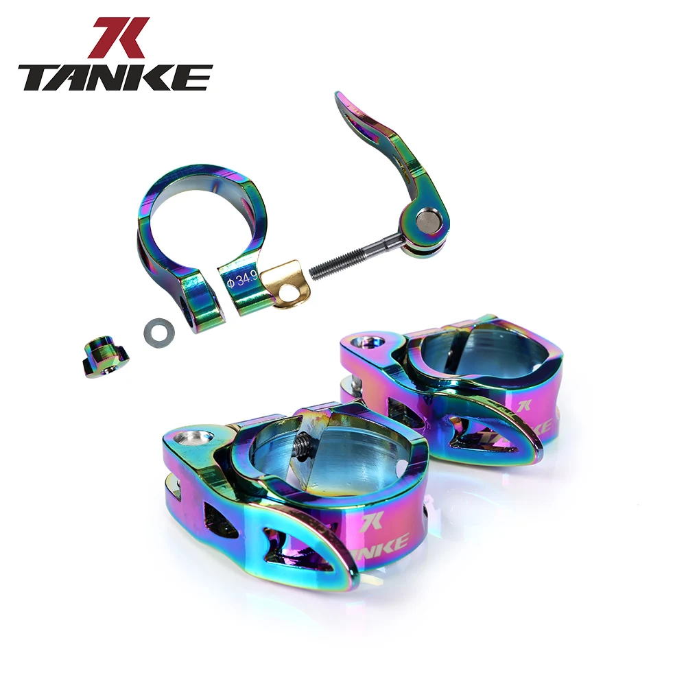 Tanke Mtb Quick Release Seatpost Clamp Aluminium Tube Bicycle Seat Post Clamping Bike Canoe Pipe Saddle Collar Bolt 31.8 34.9