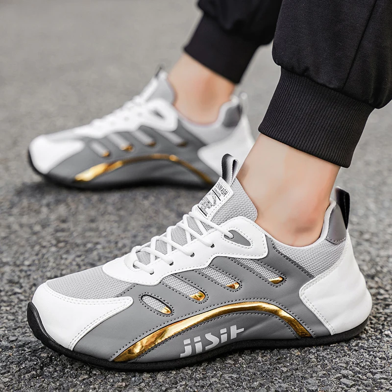 Zapatos transpirables para hombre, zapatillas versátiles de moda, zapatos deportivos informales de malla, zapatos para correr de suela gruesa, calzado masculino de lujo a la moda