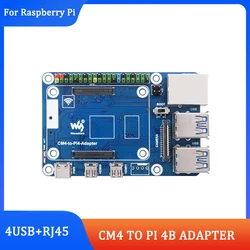 Adattatore da CM4 a Pi 4B per Raspberry Pi CM4 con GPIO PoE Soluzione alternativa Ethernet USB 3.0 compatibile HDMI per RPi 4B