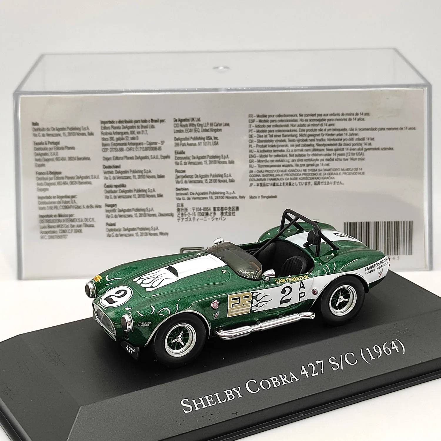 

Diecast IXO 1:43 Scale Shelby Cobra 427 S/C 1964 Convertible Racing Car Alloy Car Model Collectible Toy Gift Souvenir Display