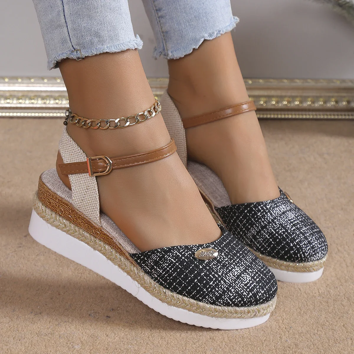 Wedge Sandals Women New Summer Shoes for Women Gladiator Designer Shoes Platform Sandals Woman Heels Plus Size Sandalias Mujer