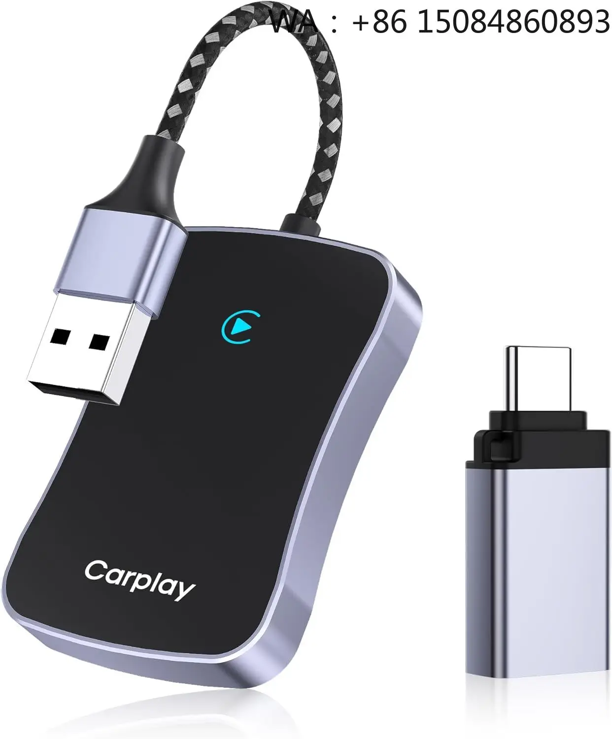 Wireless CarPlay Adapter OEM ODM Universal USB Voice Control GPS for  IOS Android Dual Band Wi Fi
