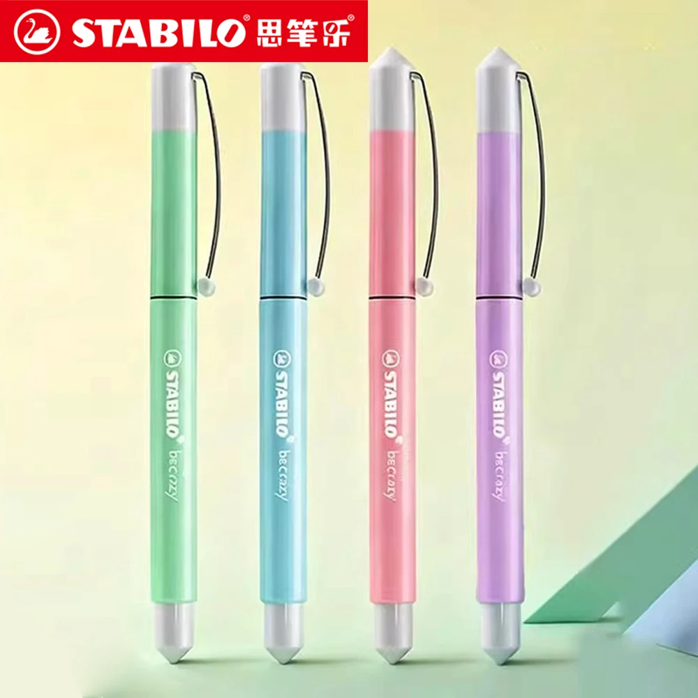 

Набор перьевых ручек Stabilo для письма и подписи, с наконечником M, цвета макарон, для студентов, с запасными чернилами, милый подарок, школьные канцелярские принадлежности