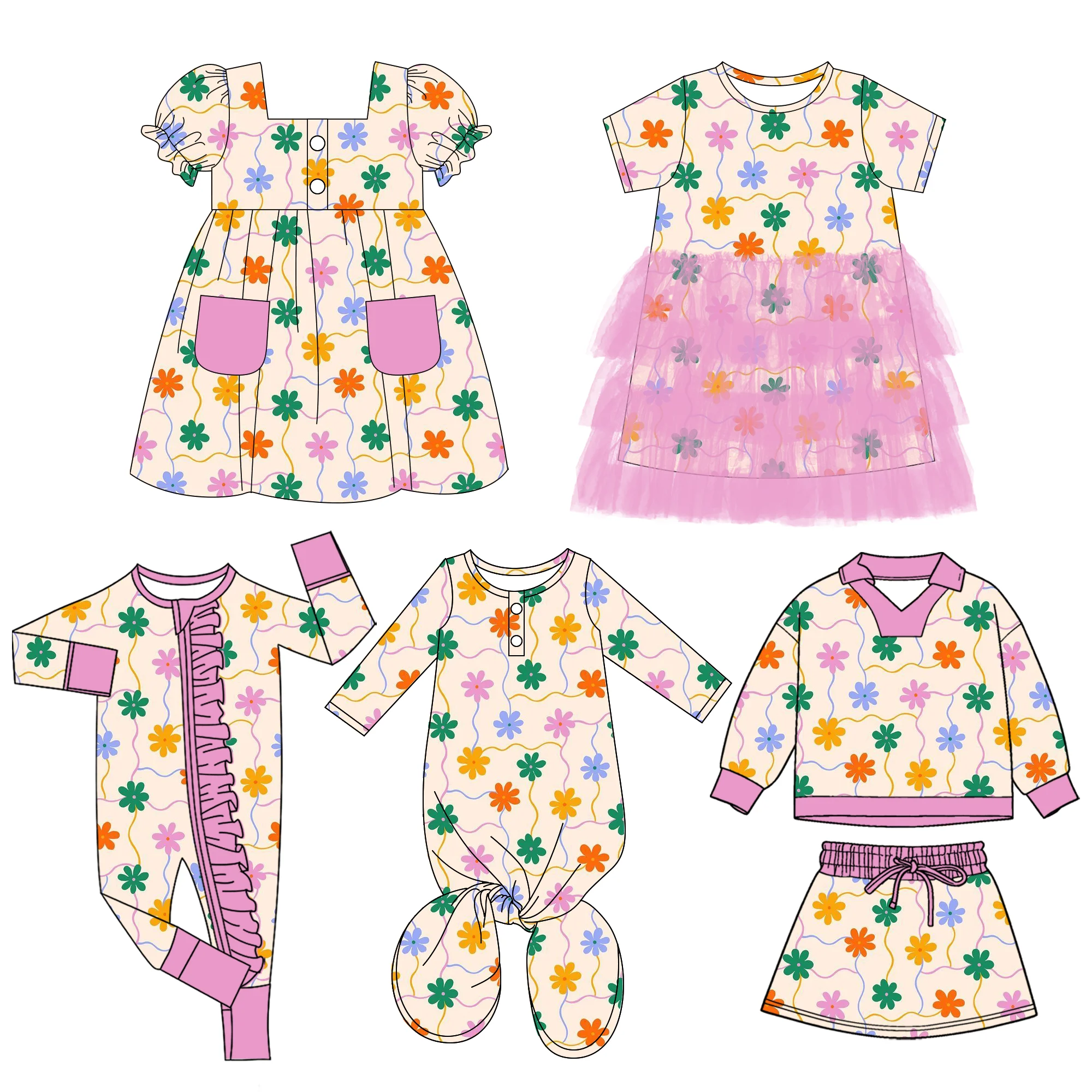 Pink V-Neck Long-Sl… - image