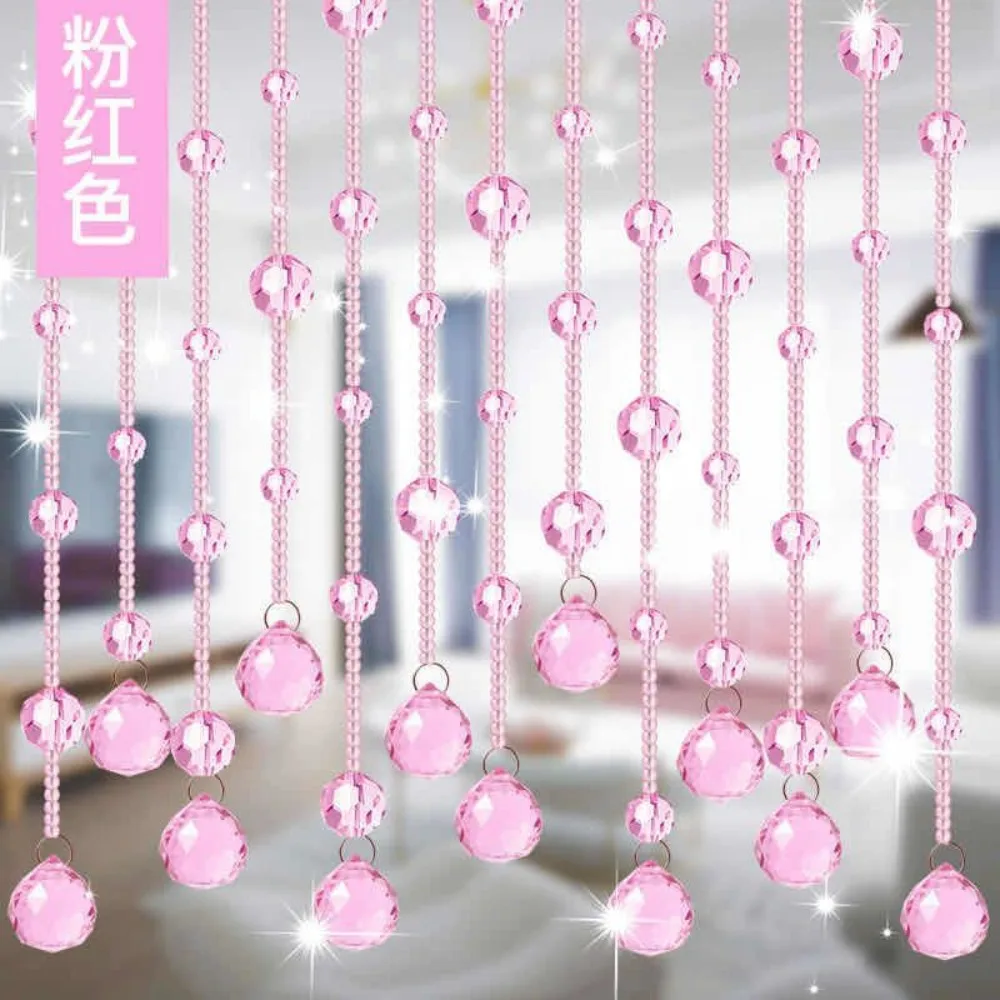 Crystal Bead Feng Shui Room Divider Curtain for Entryway Hallway, Living Room Bathroom Bedroom Partition Home Hanging Ornament