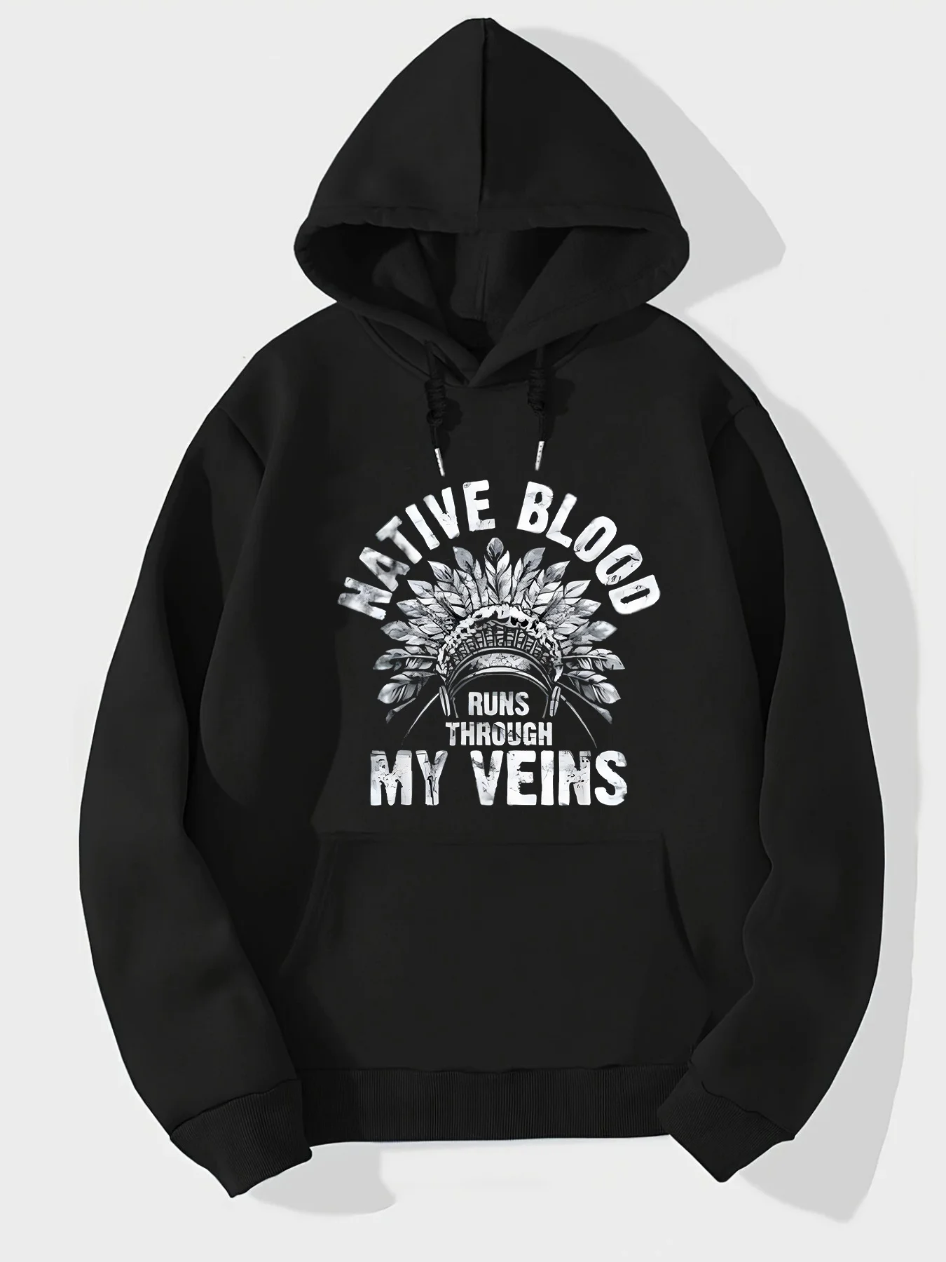 سويت شيرت بقلنسوة، قميص بقلنسوة فضفاض كاجوال متعدد الاستخدامات مطبوع عليه My Days، سويت شيرت بقلنسوة عصري برباط #1