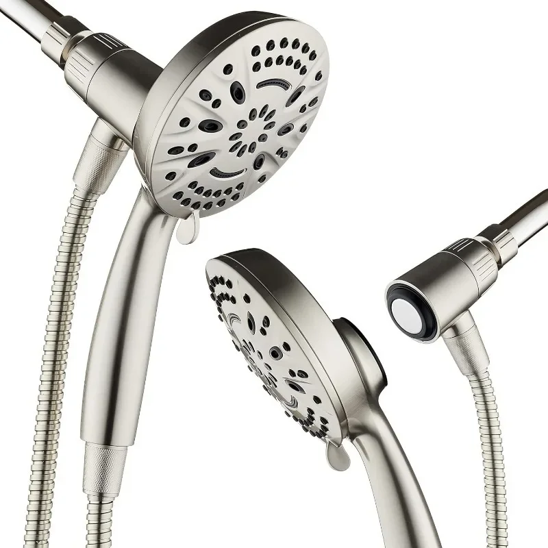 New Magnetic Guidance Docking System - High-Pressure 8-setting Handheld Shower Head with Giant 5 inch Face, Magnetic Bracket