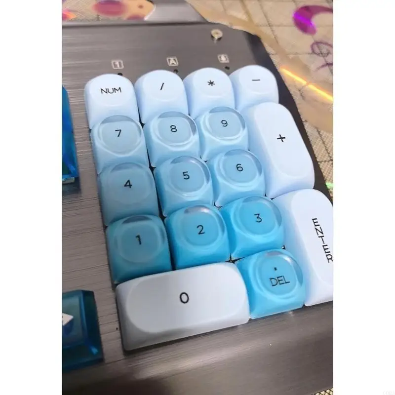 CORA 132Key PBT+PC Double Shot Jelly HOA Profile Translucent Keycaps For Switches Mechanical Keyboard