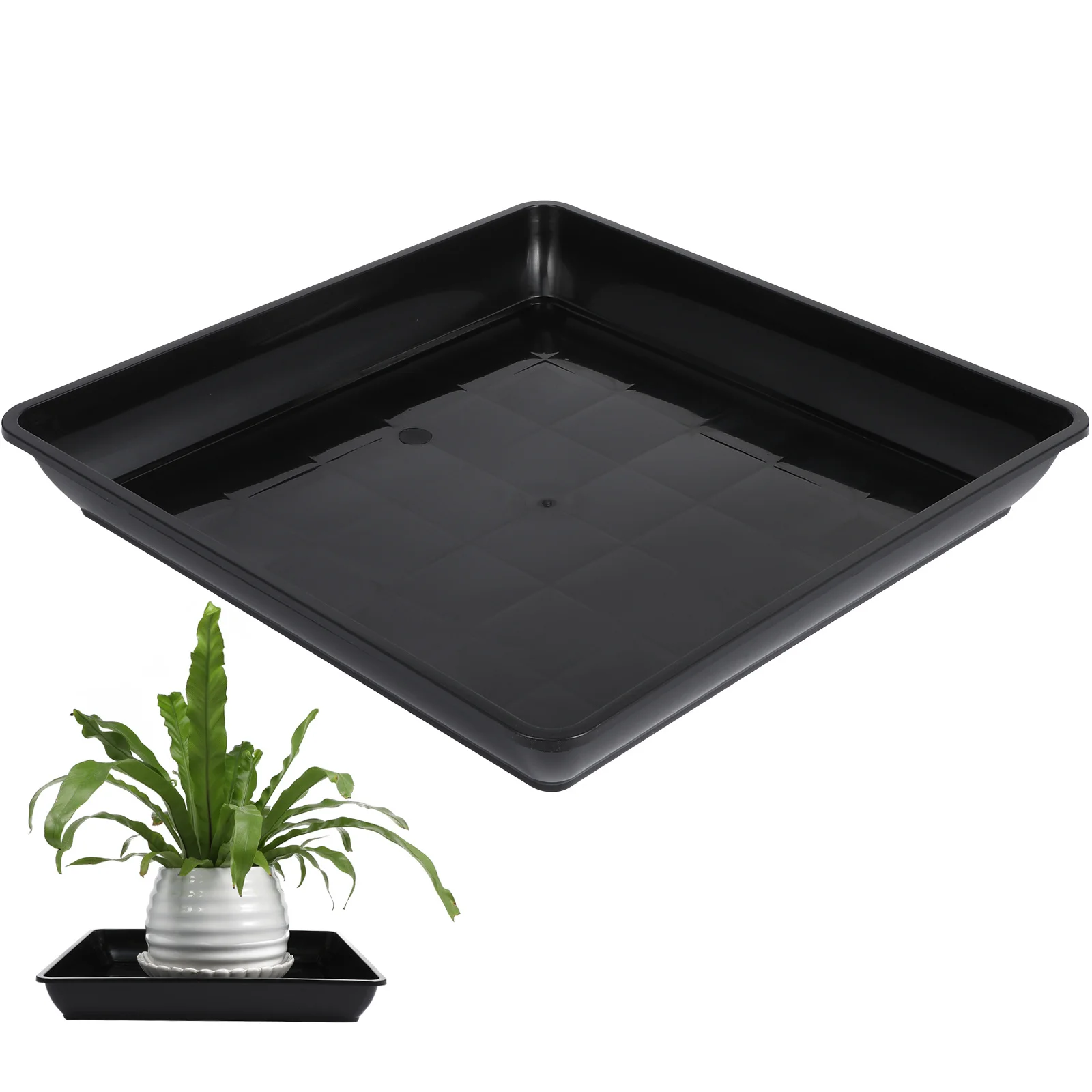 

2pcs Plant Saucer Plastic Rectangle Drip Tray For Potted Plants Indoor Outdoor Flower Pot Water Catcher Planter Trays