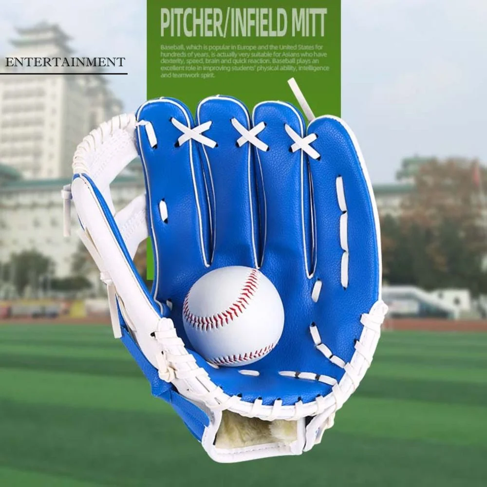 

Anti-Slip Baseball Glove 10.5/11.5/12.5in PU Leather Softball Gloves Comfortable Thickened Batting Gloves Adults Children