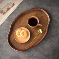Wooden Decorative Serving Tray for Coffee Table and Home Decor Fruit Platter Decor Trays Serving Ware Food Dish Serving Platters - Image 2