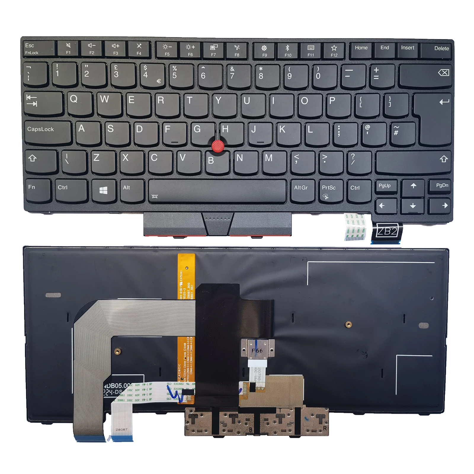 Imagem -01 - para Lenovo T470 T480 01hx447 01hx487 01ax516 uk Computador Portátil Backlight Teclado para lenovo t470 t480 01hx447 01hx487 01ax516 uk computador portatil backlight teclado 01