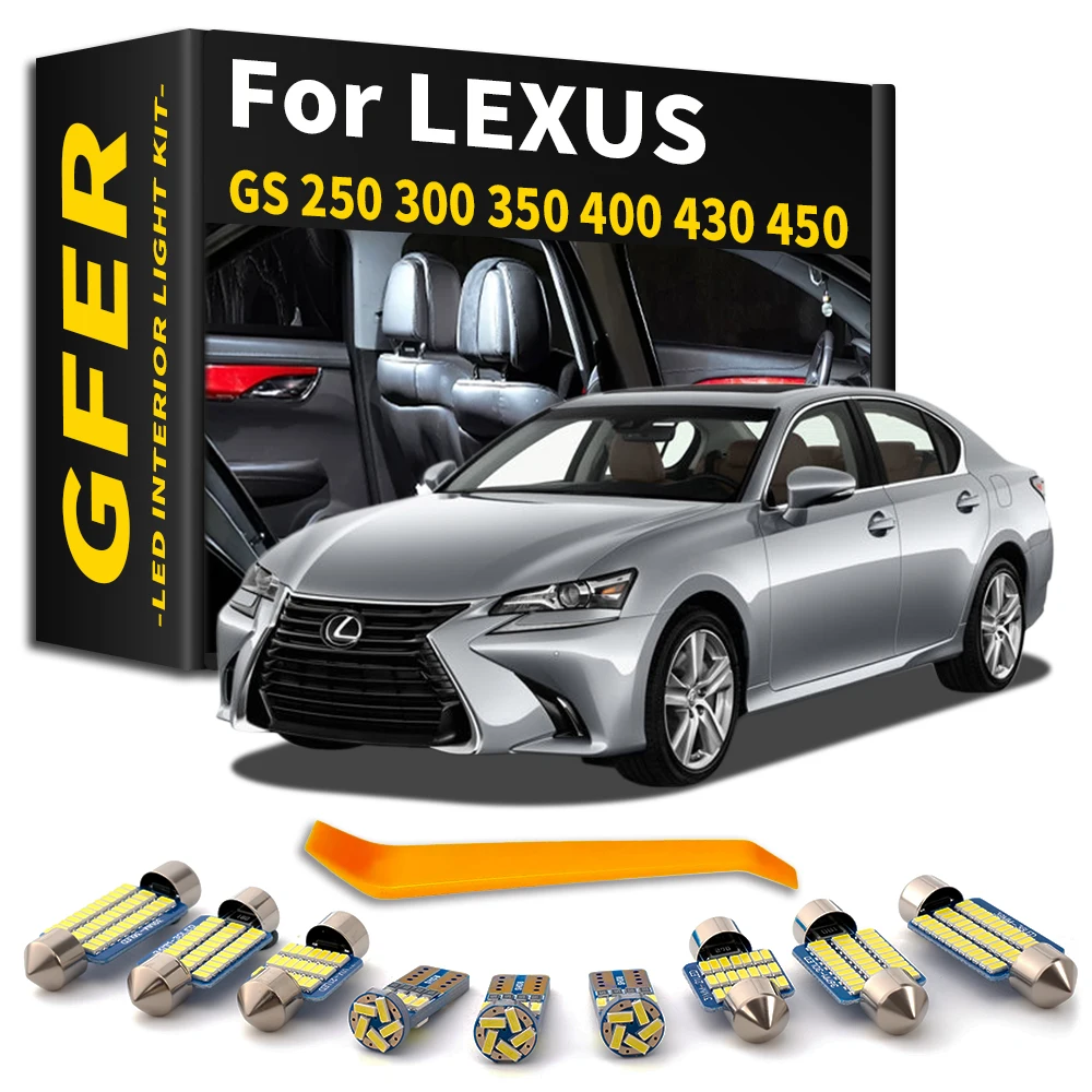 GFER No Error LED Interior Light Kit For LEXUS GS 1991-2005 2006 2007 2008 2009 2010 2011 2012 2013 2014 2015 2016 2017 2018