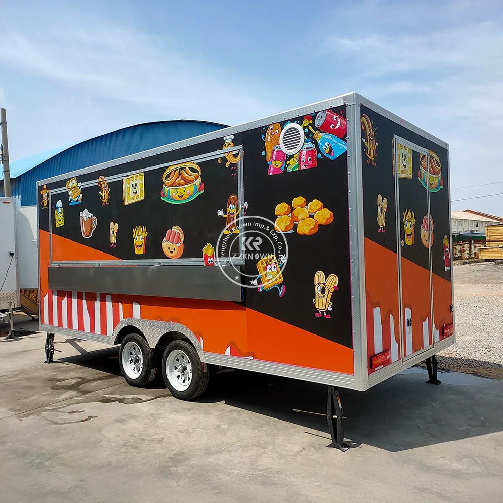 Street  Concession Food Truck Mobile Bar Food Trailer Commercial Coffee Trailer Custom Luxury Coffee Food Truck Fully Equipped