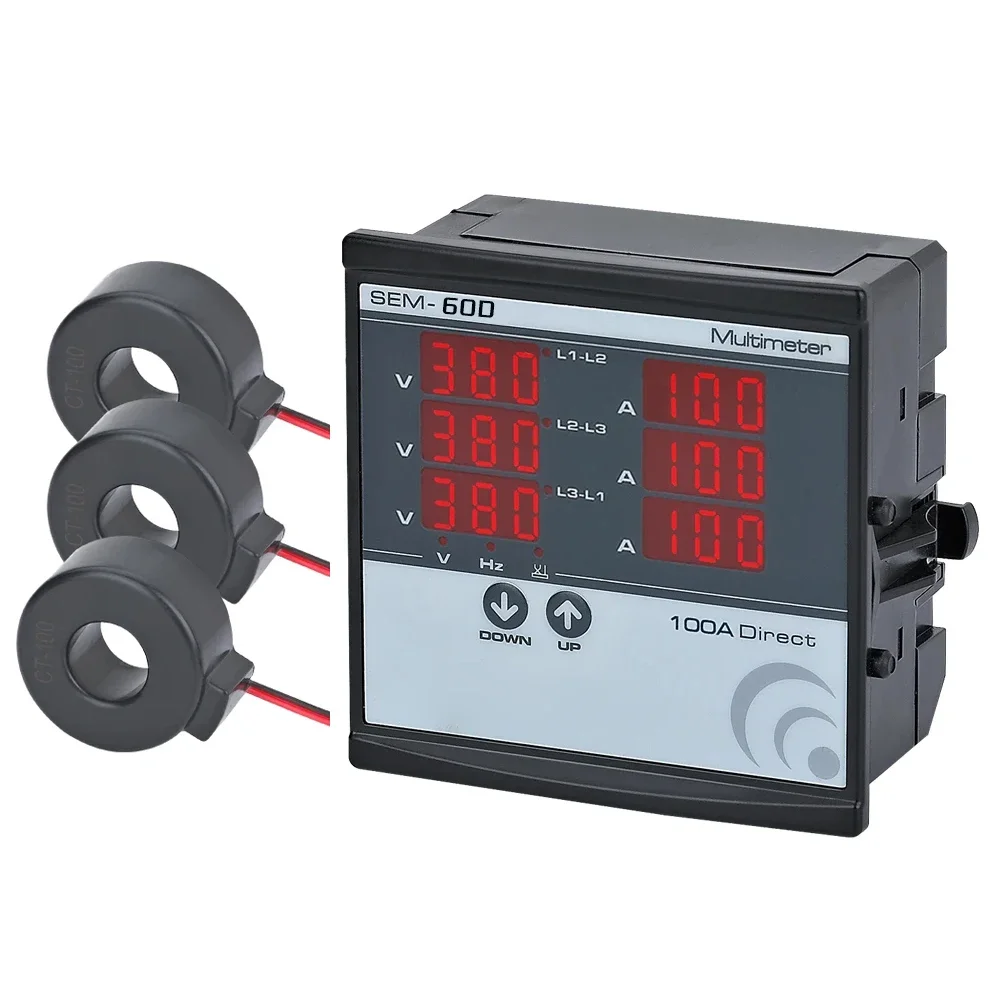 1pc SEM-XXD Digital Multimeter Three-phase Digital Instrument 220V Electrical Instruments Parts Accessories