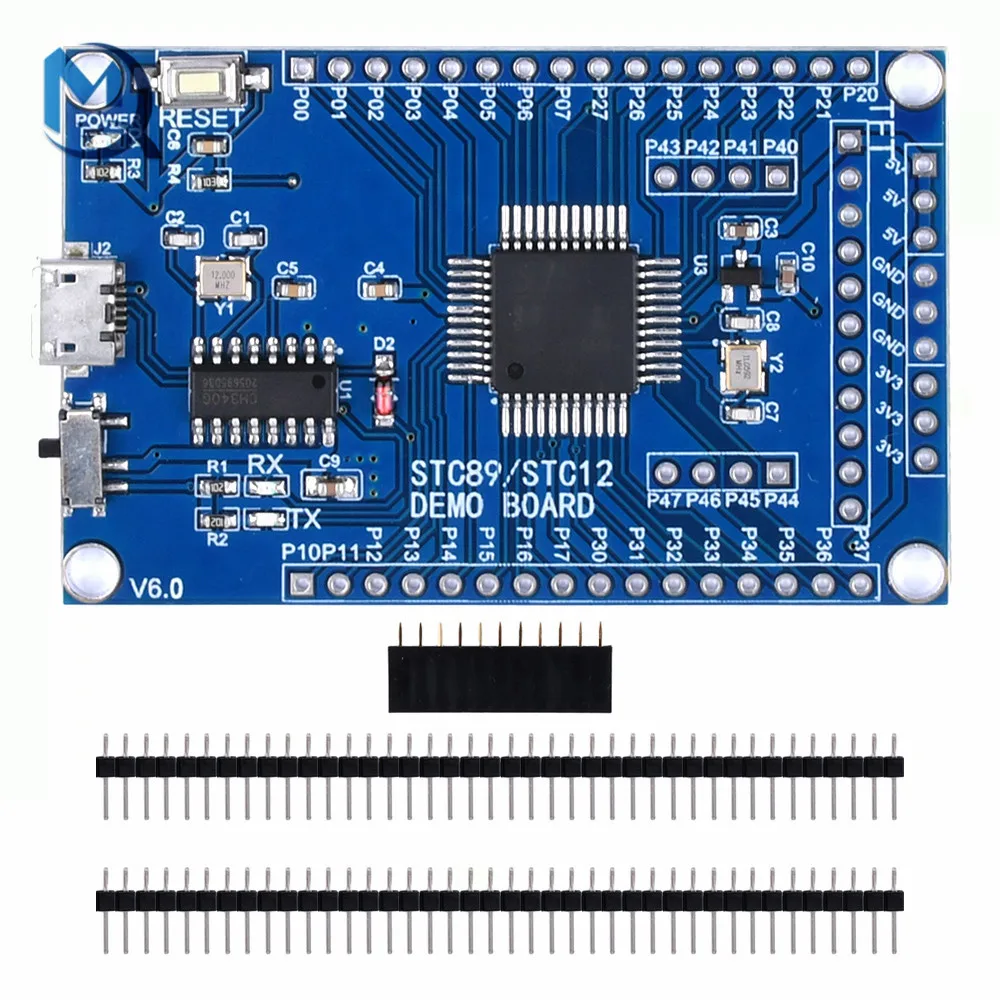 STC89C52RC Core Board Development Board 51 Microcontroller Learning Board Minimum System Board CH340 Micro USB
