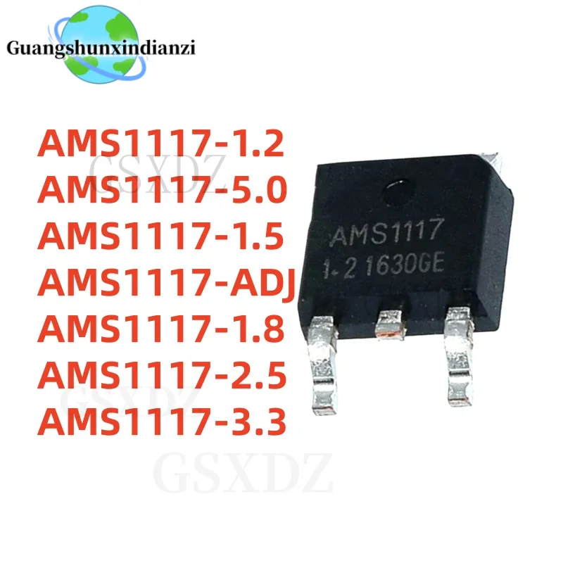 -AMS1117 AMS1117CD-3.3V/1.2/1.5/1.8/2.5/5.0/ADJ TO-252 AMS1117-1.2 AMS1117-5.0 AMS1117-1.5 AMS1117-ADJ AMS1117-1.8 AMS1117-2.5