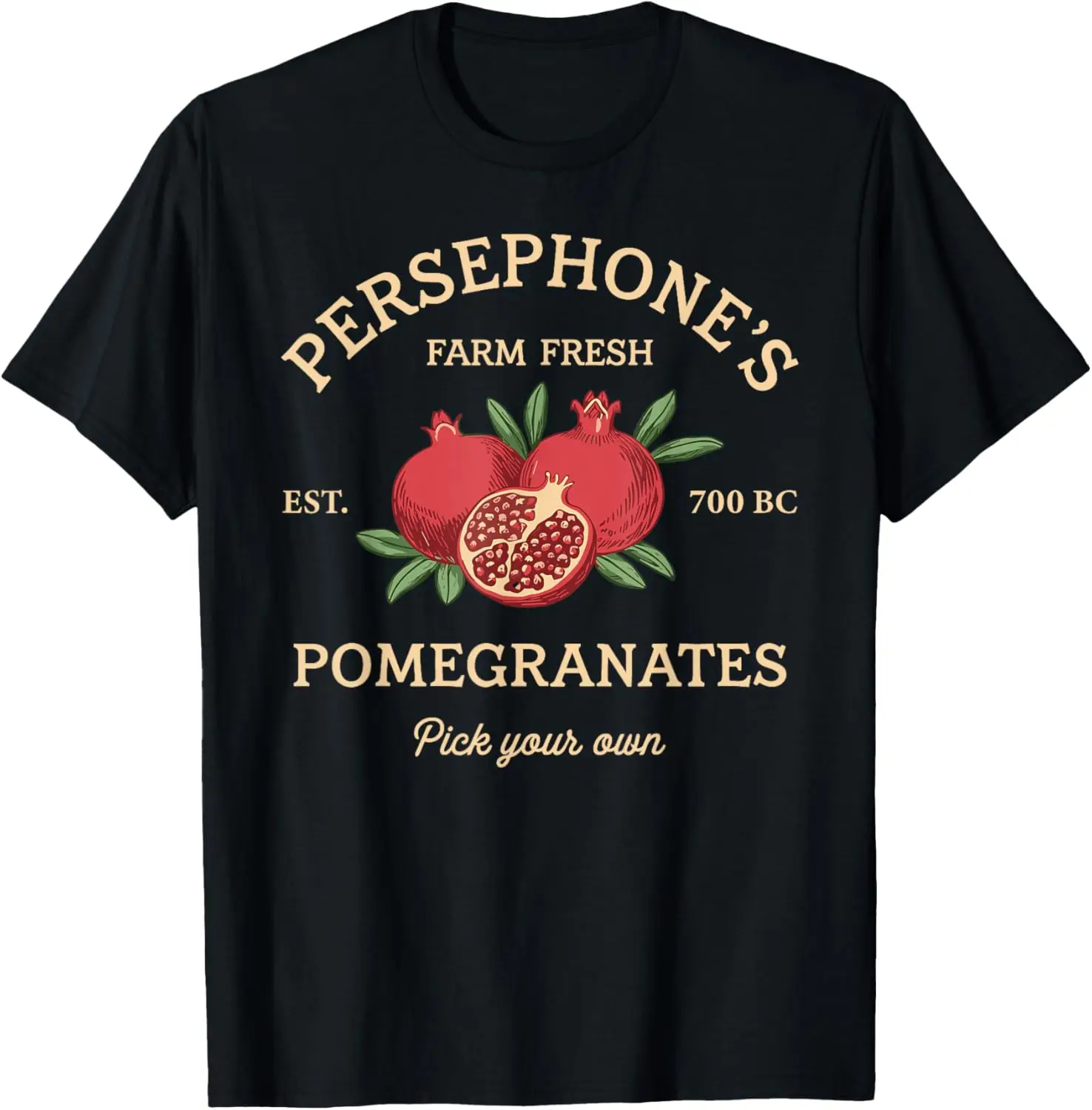 

Винтажная футболка с гранатами Persephone's, древнегреческой мифологии