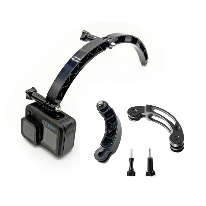 For Gopro Hero 13 12 11 Accessories Self Selfie Stick Helmet Arm Curved Extension 3 Way for DJI Osmo Pocket 4 3 Action Camera