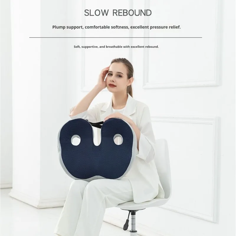 Memory Foam Office Chair Cushion Car Seat Support Waist Pillow Massage Lumbar Orthopedic Pillow Buttock Cushion Back Pads