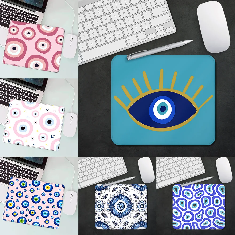 Blue Evil Eye Gaming Mouse Pad XS Small Mousepad For PC Gamer Desktop Decoration Office Mouse Mat Deskmat Rug