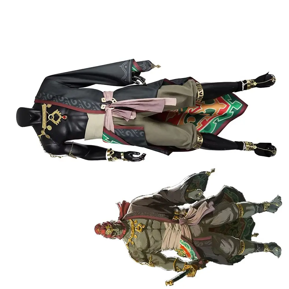 

Game Ganondorf Cosplay Costume Men Fantasia Combat Uniform with Accessories Halloween Carnival Party Ganon Disguise Battle Suit