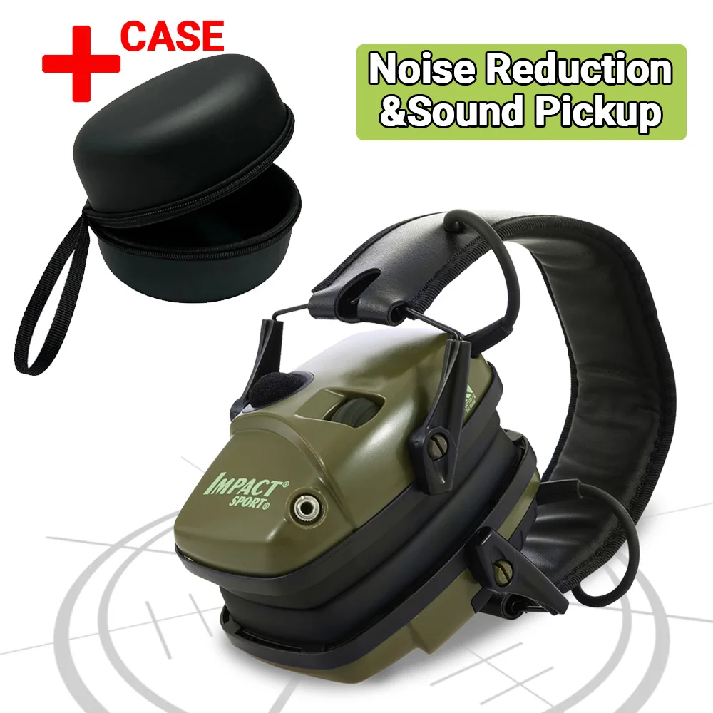 

Shooting Electronic Ear Protection Safety Earmuffs Impact Noise Reduction Slim Hearing Protector for Huning NRR22dB