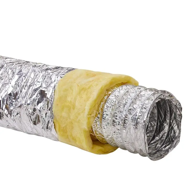 

Dryer Vent Hose, 6'' Insulated Flexible Duct 25FT Long with 2 Duct Clamps, Heavy-Duty Three Layer Protection for HVAC Heating Cooling Ventilation and Exhaust, R-4.2 Flame Resistance Value