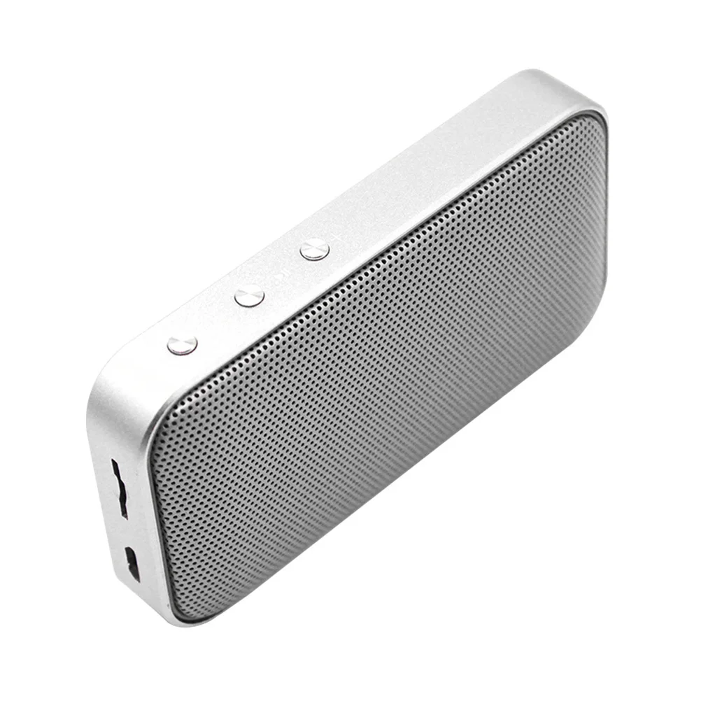 مكبر صوت لاسلكي صغير Bt-209 مشغل Mp3 محمول مع مضخم صوت جهير للمنزل والمكتب وسادة هاتف إطار معدني أسود #4