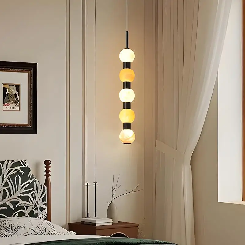 Marble Ball String Lights Pendant Light Lamp For Bedroom Living Room Home Decorative Fixture