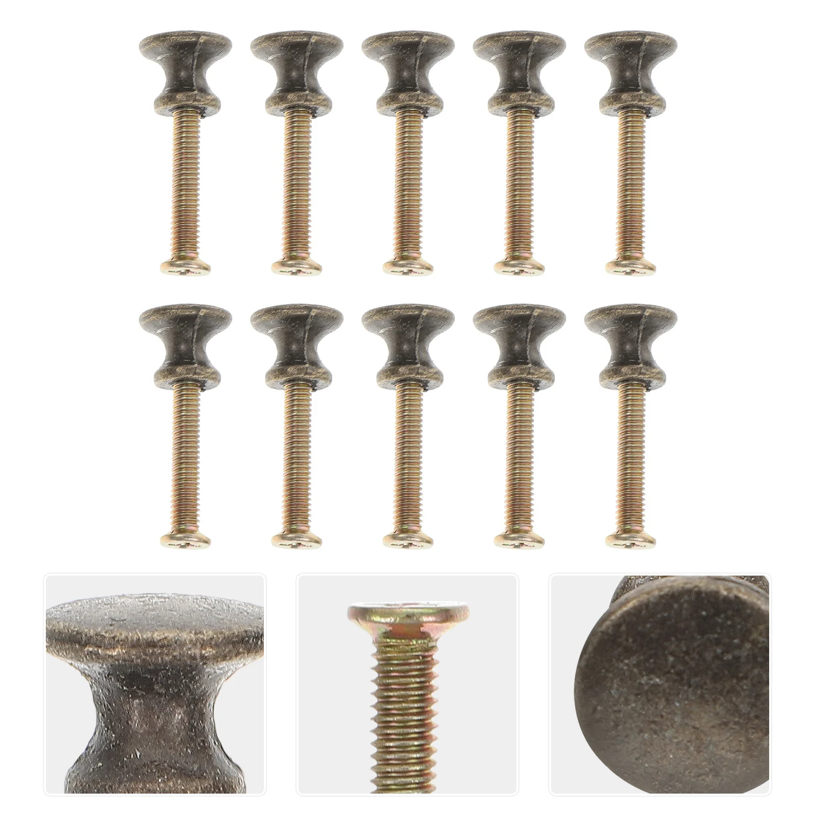 

20Sets Mushroom Mini Knobs Replacement Pull Handles for Jewelry Box Cabinet Drawer Alloy Vintage Decorative Knobs