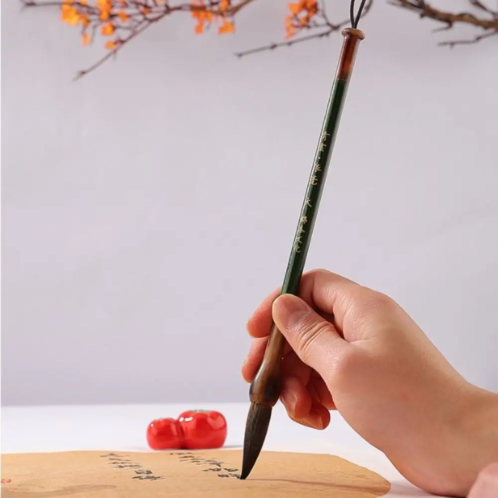 Traditional Chinese Calligraphy Brush Oil Painting Oil Watercolor Scriptures Writing Brush Wolf Hair Wood Art Paint Brush