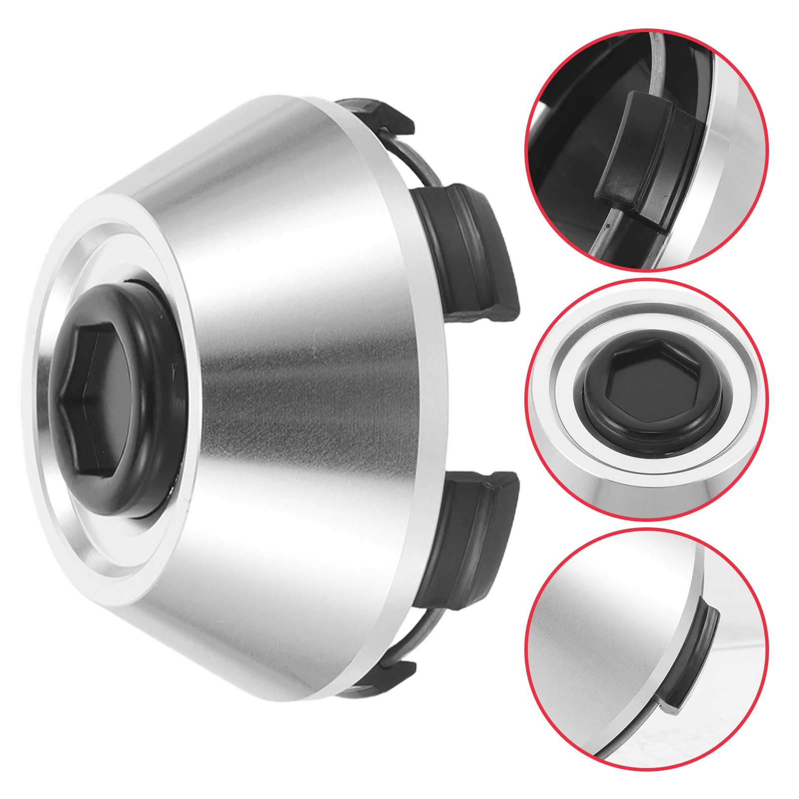 

Aluminum Car Wheel Center Caps 61Mm Lightweight Durable Heat Resistant Easy Install Racing Fit Vehicle Rim