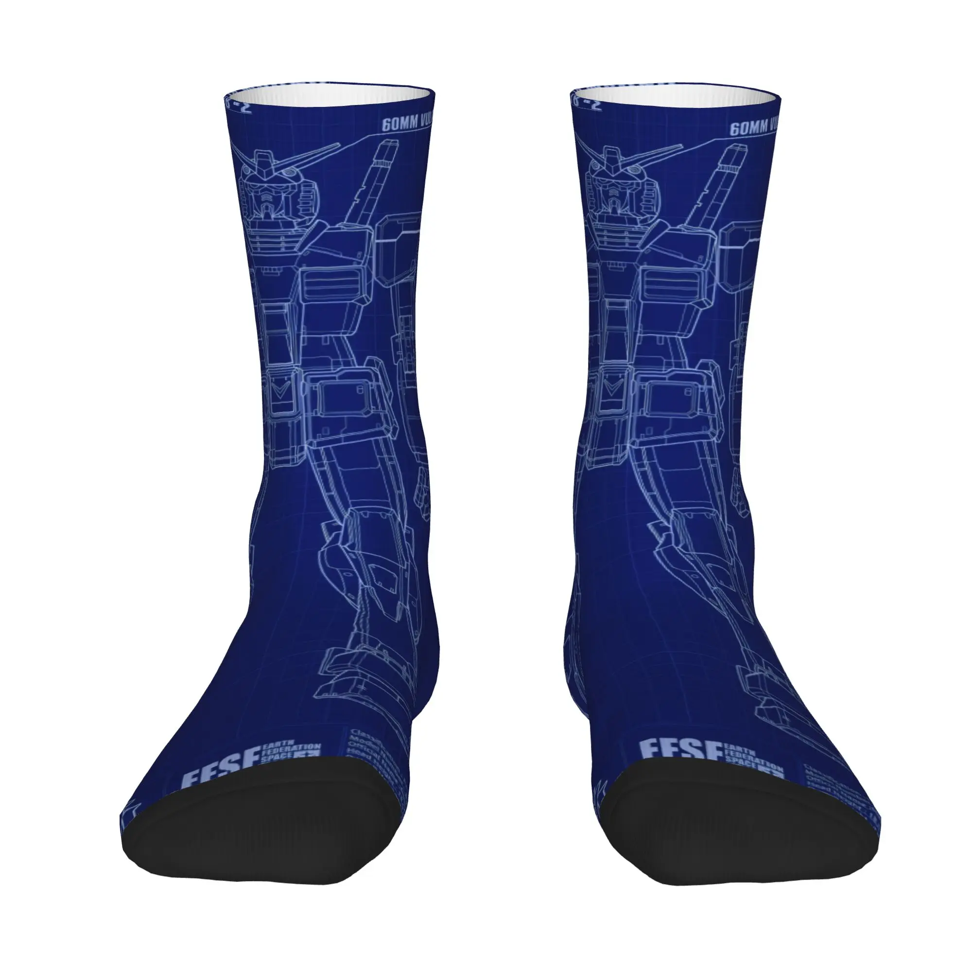 Funny Sock BANDAI Gundam 15 Vintage Quality Pattern Printed Men Socks Casual Men's Socks