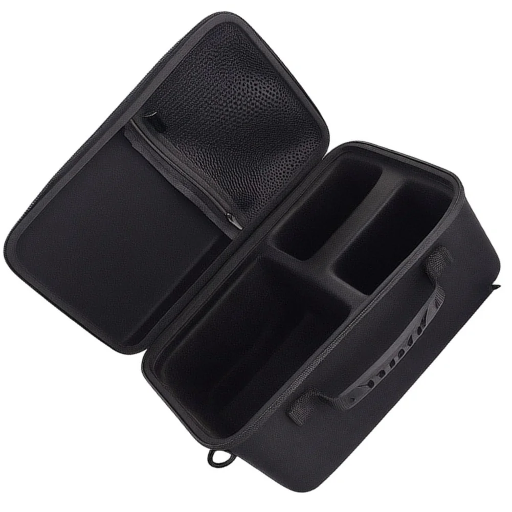 Portable Black Snowflake Fabric Hard Case Fit For Steam Machine Console Accessories Cables Controllers Storage Box