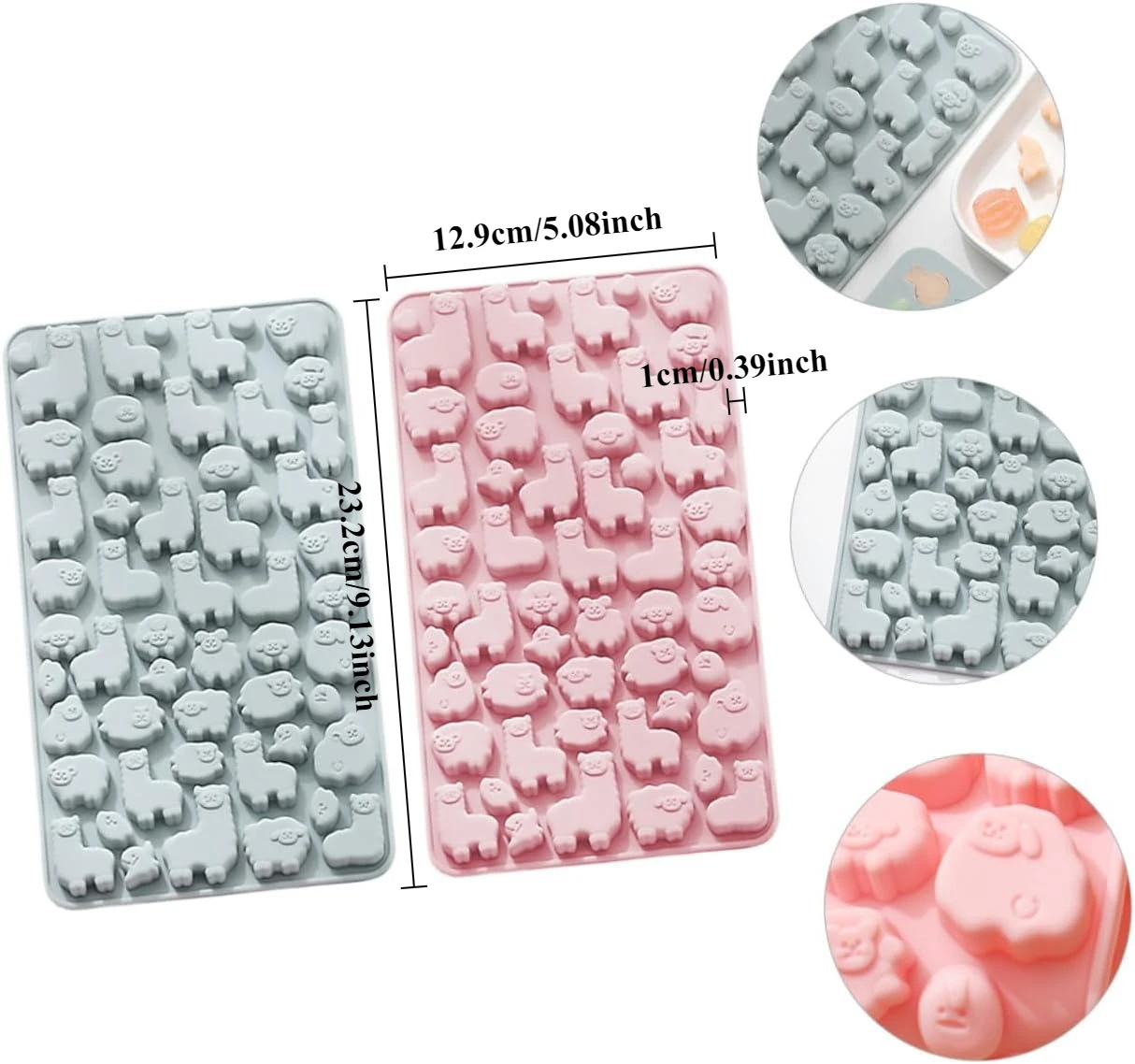 Animal-shaped Alpaca Silicone Chocolate Molds for Homemade Candy and Gummy Silicone Mold Baking Tools for Kitchen and Bakery Use